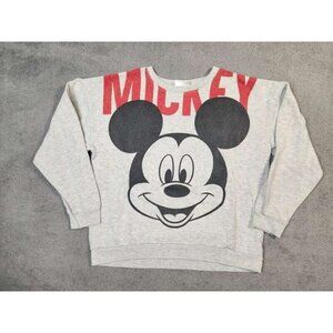 Mickey Mouse Sweater YOUTH Boys Medium Gray Classic Cartoon Character